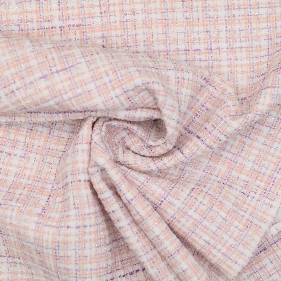 Muster des Stoffes Chanelstoff Pfirsich