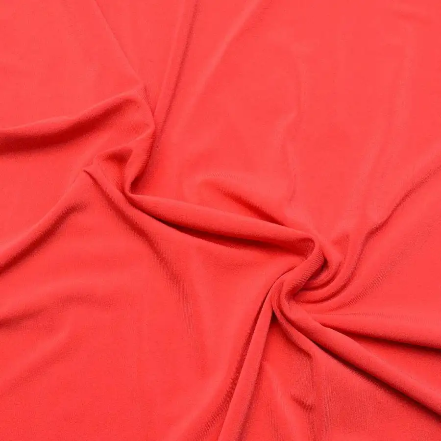 Échantillon du tissu Jersey ITY Rouge