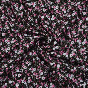 Wiskoza Drukowana Drobne Kwiatki Paryż