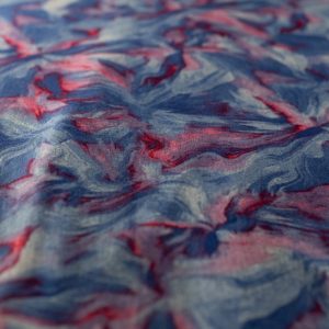 Modal Drukowany Wzory Czerwono - Niebieskie Abstrakcja