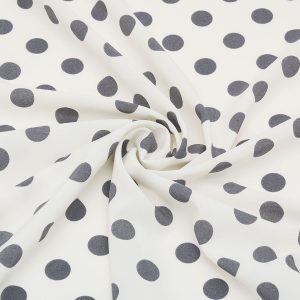 Silk Drukowany Szare Kropki Groszki