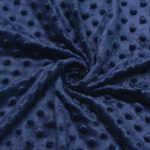 Minky Kropki - Niebieski Indigo